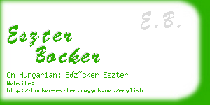 eszter bocker business card